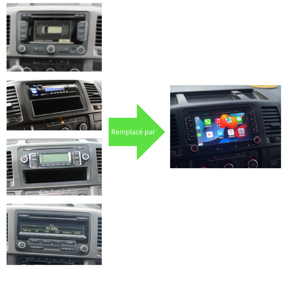 Écran Tactile Volkswagen T5 Multivan (2008-2015) - Autoradio GPS Android Auto et Apple CarPlay