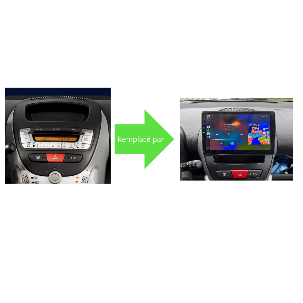 Écran Tactile Toyota Aygo (2005-2014) - Autoradio GPS Android Auto Apple CarPlay