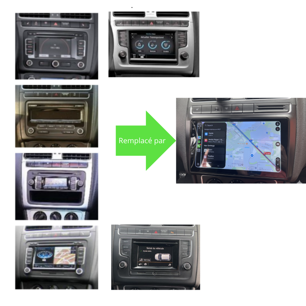 Full Tactile Volkswagen Polo 5 phase 2 (2015-2017) - Autoradio GPS 9 pouces Android Auto Apple CarPlay
