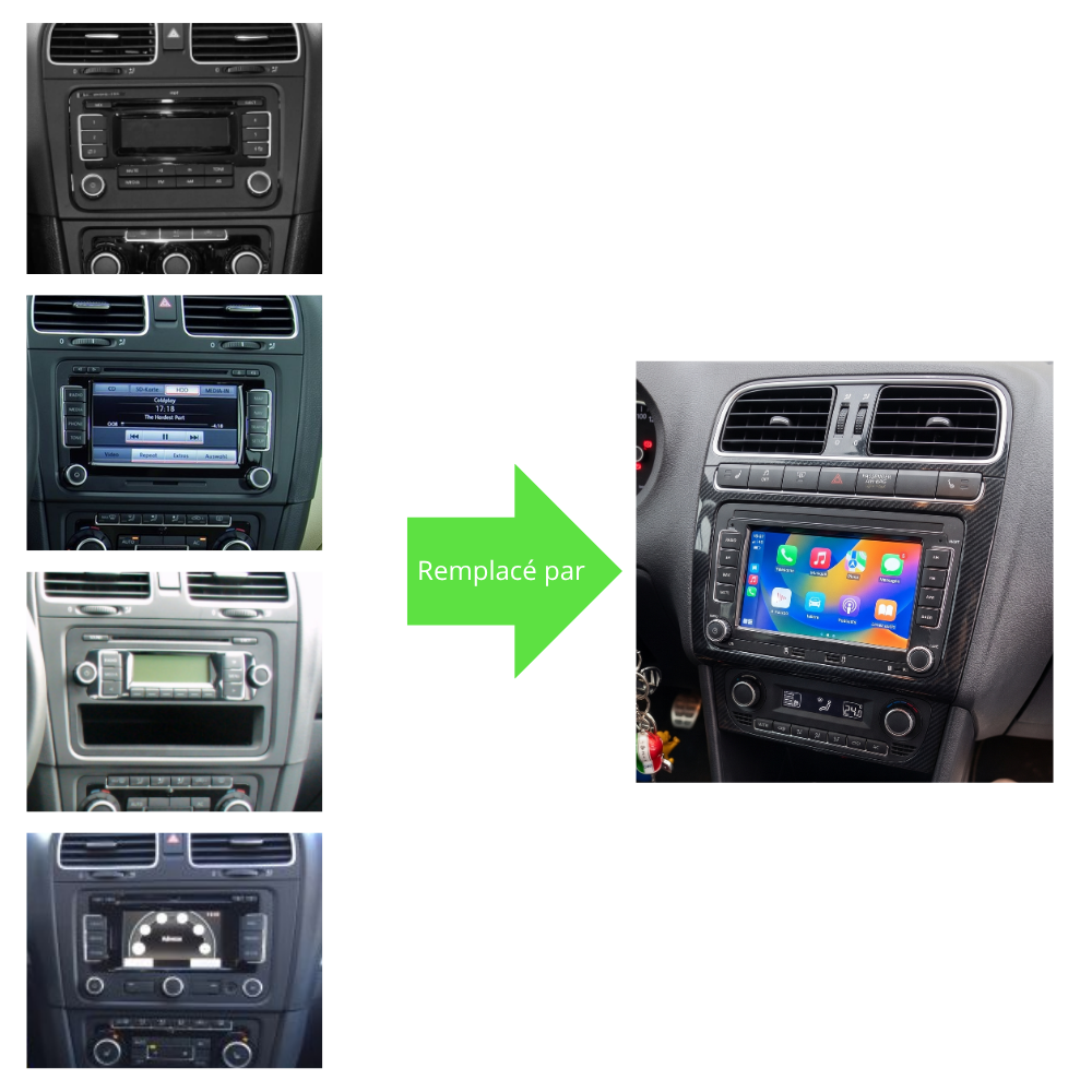 Écran Tactile Volkswagen Sharan (2010-2015) - Autoradio GPS Android Auto Apple CarPlay