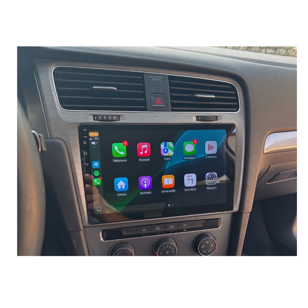 Full Tactile Volkswagen Golf 7 (2013-2020) - Autoradio GPS 10 pouces Android Auto Apple CarPlay