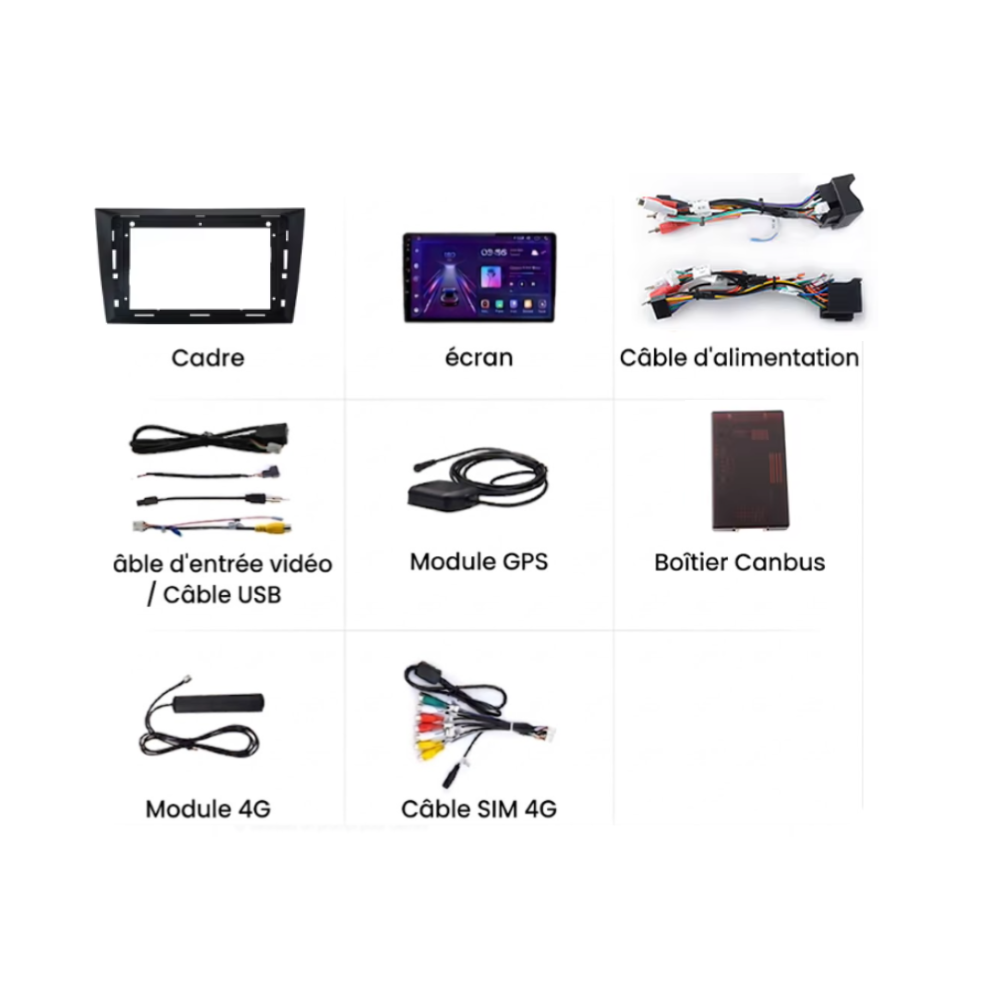 Full Tactile Volkswagen Golf 6 (2007-2016) - Autoradio GPS 9 pouces Android Auto Apple CarPlay