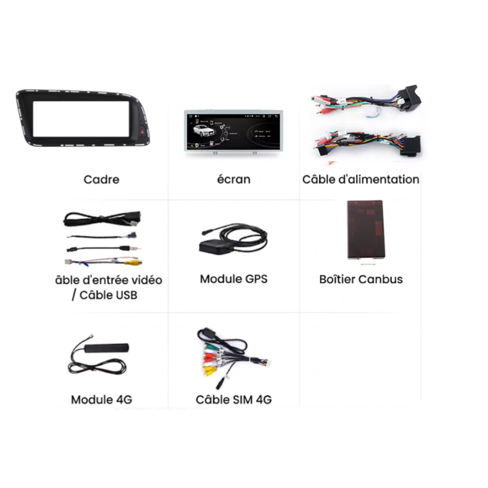 Écran Tactile Audi Q5  (2008-2017) : Autoradio GPS, Android Auto et Apple CarPlay