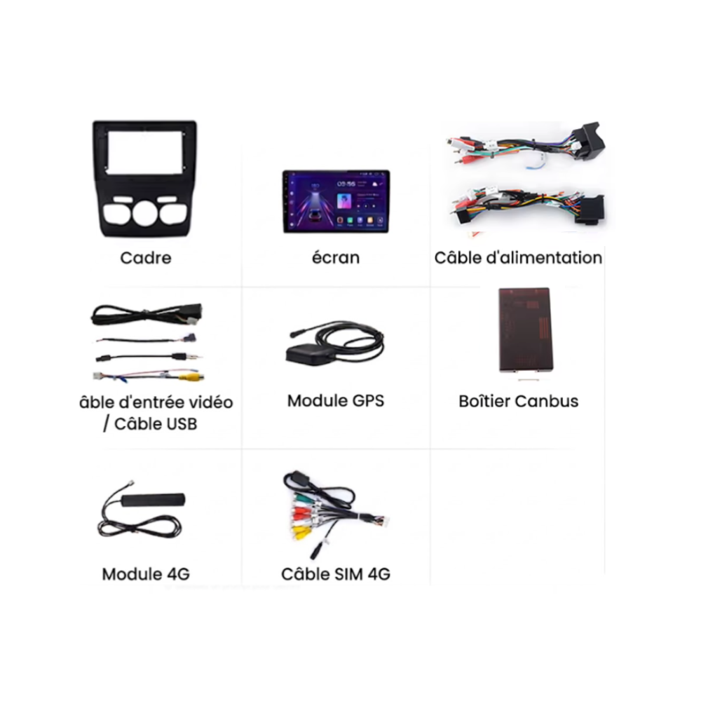 Écran Tactile Citroen C4 (2011-2018) - Autoradio GPS Android Auto Apple CarPlay