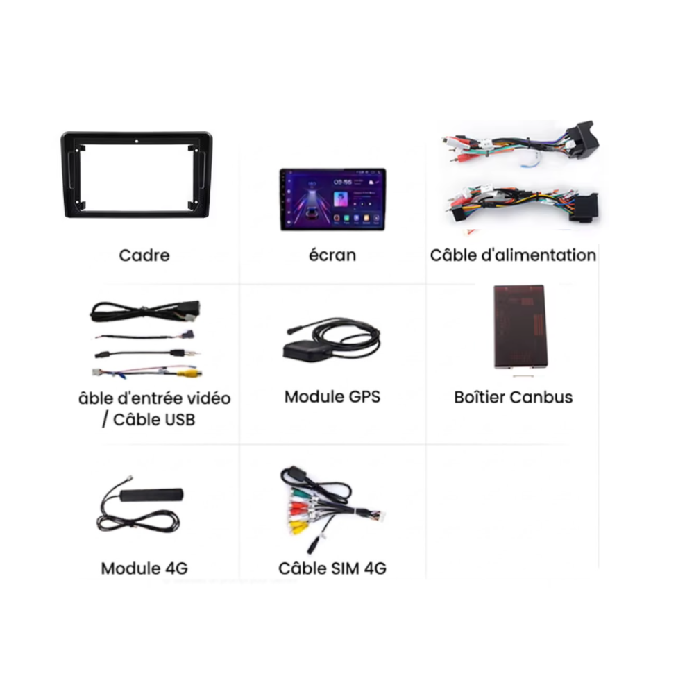 Dalle Tactile Audi A3 (2003-2013) - Remplacement Écran Autoradio GPS Android Auto Apple CarPlay