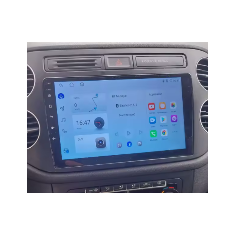 Full Tactile Volkswagen Tiguan phase 1 (2007-2014) - Autoradio GPS 9 pouces Android Auto Apple CarPlay