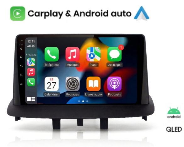 Écran Tactile Renault Mégane 3 (2008-2016) - Autoradio GPS Android Auto et Apple CarPlay